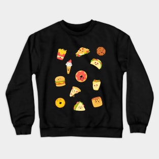 food lover pizza donuts and potato Crewneck Sweatshirt